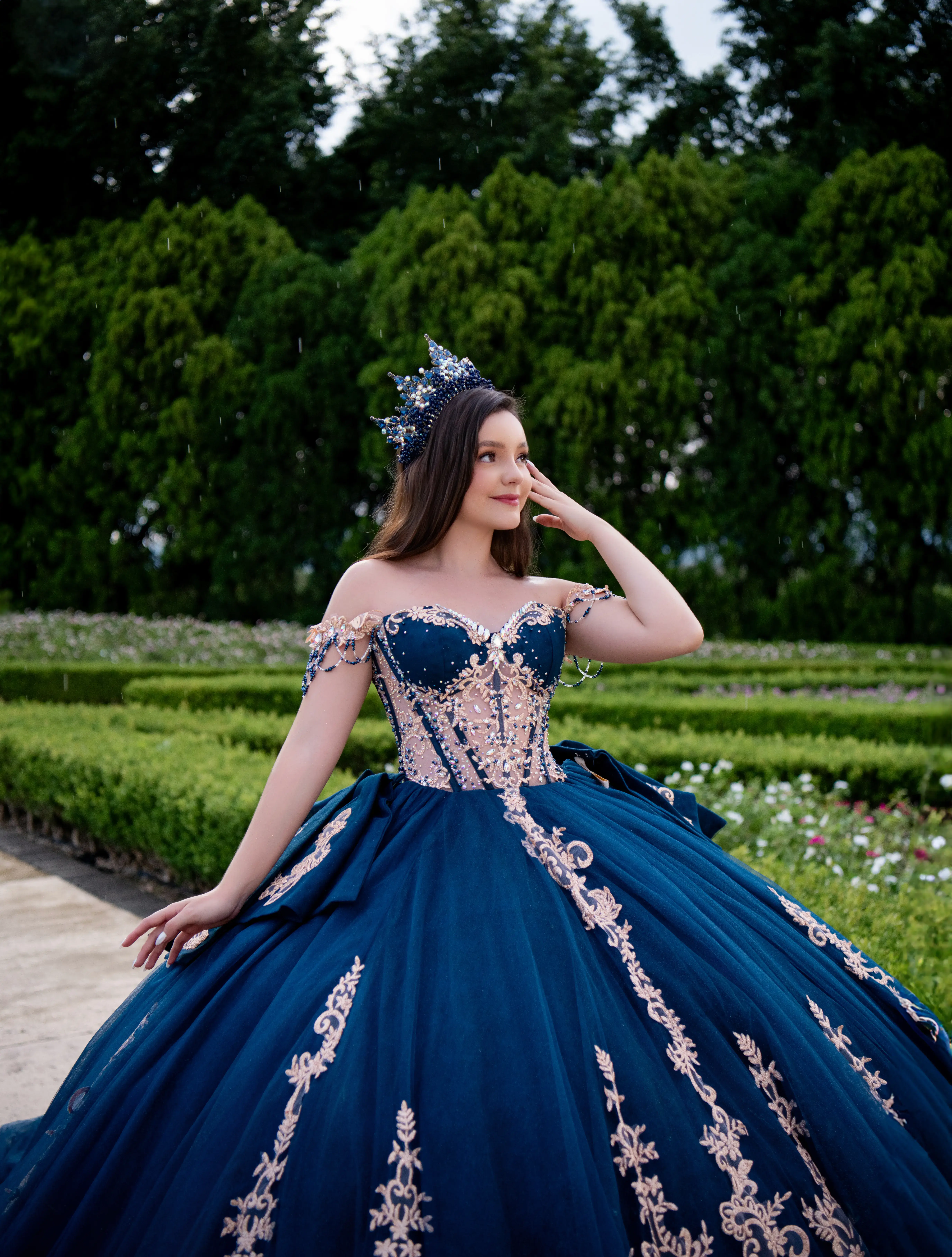 Vestido de XV en azul marino