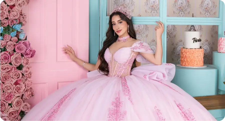 Vestidos de quinceañera rosas
