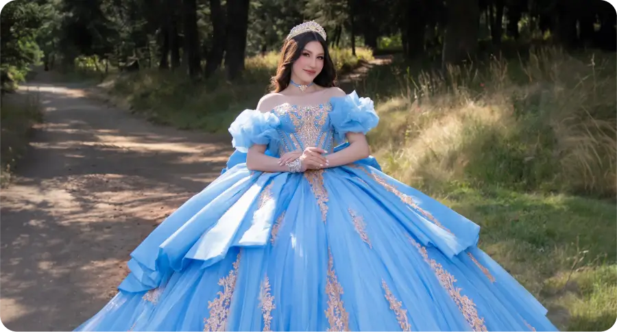 Vestidos de quinceañera azules