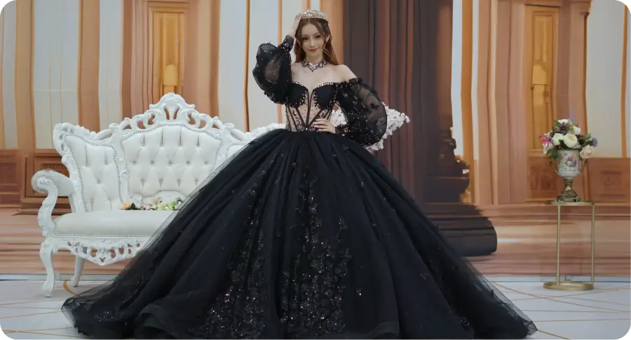 Vestidos de quinceañera negros