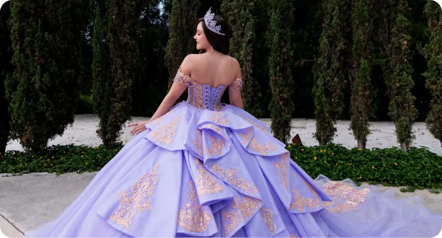 Vestidos de quinceañera morados