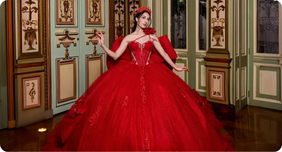 Vestidos de quinceañera rojos