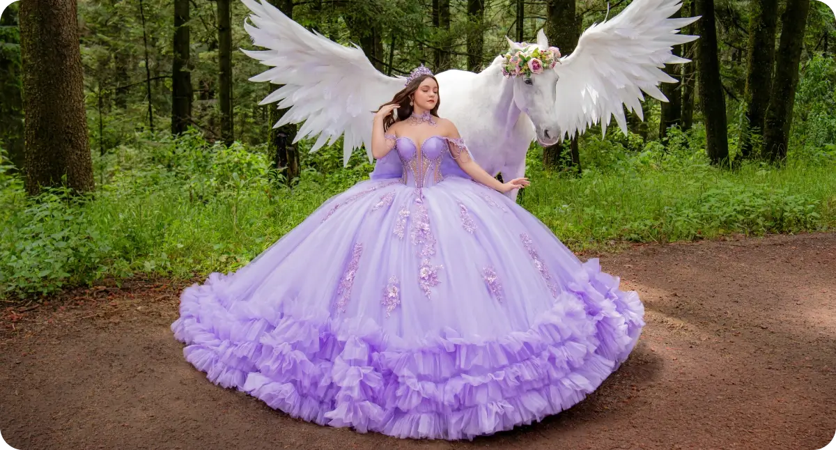 Vestidos de quinceañera morados
