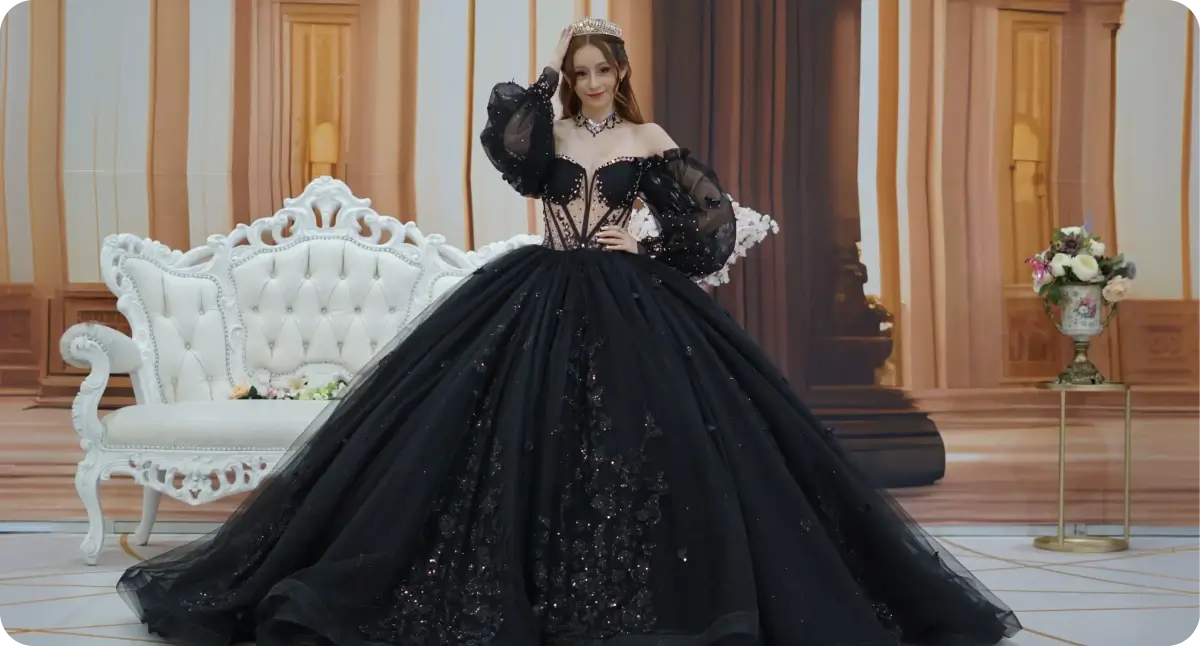 Vestidos de quinceañera negros