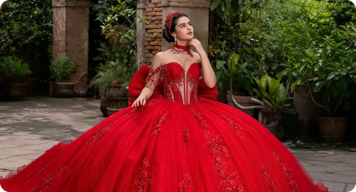 Vestidos de quinceañera rojos